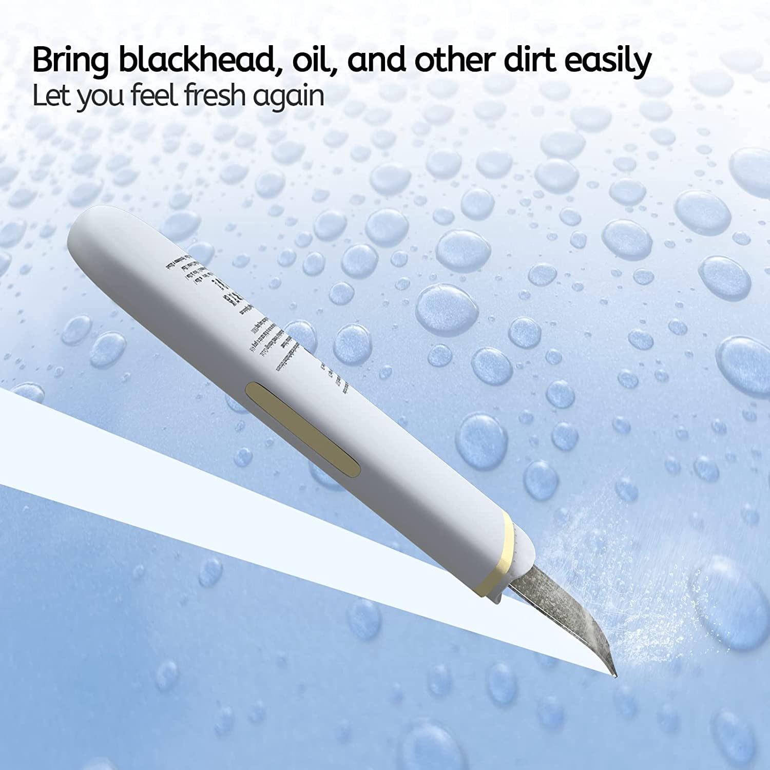 Skin Scrubber, Face Spatula Pore Cleaner Blackhead Remover Tools for Facial Deep Cleansing-4 Modes,White
