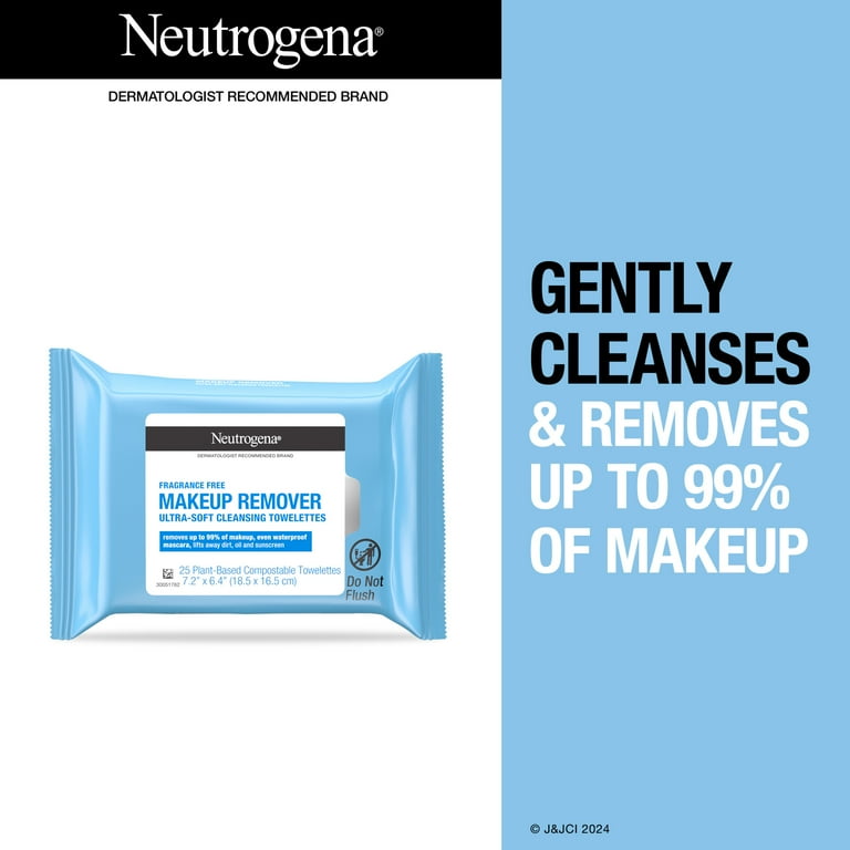 Neutrogena Makeup Remover Wipes Face Cleansing Towelettes Fragrance Free 25 Count Walmart