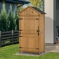 thumbnail image 4 of MCombo Large Wood Outdoor Storage Cabinet Shed 1970 (38.6"x24.4"x82.7"), 4 of 7