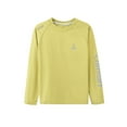 thumbnail image 5 of AHTJRT Boys Ahletic T Shirts Crewneck Long Sleeve Children's Youth Trainning Grunning Shirts Lightweight Moisture-Wicking Activewear Top Tees Green 14-15 Years, 5 of 7