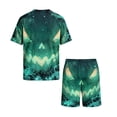 thumbnail image 5 of Dwelliawo Men's Halloween Themed Two Piece Pajama Set Funny Bat Graphic Casual Relaxed Fit Short Sleeve Crew-Neck Tshirts and Shorts Stylish Comfy Clothing Green XL, 5 of 6
