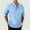 Light Blue, variant on FAIWAD Mens Shirts Casual 3/4 SleeveButton Up Casual Stylish T-Shirt Lightweight Beach Yoga Plain Tops
