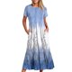 thumbnail image 1 of Vestido de Manga Corta para Mujeres Vestido de Verano de Cuello Redondo Impreso, Poliéster de Tamaño Verdadero Diario Y Vestido de Fiesta, 1 of 5
