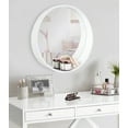 thumbnail image 5 of Kate and Laurel Wheeler Graduated Round Mirror, 24" Diameter, White, Chic Modern Wall Accent with Raised Profile, 5 of 7