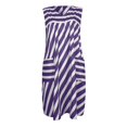 thumbnail image 3 of Fridja Womens Plus Size Pocket Round Neck Sleeveless Striped Dress, 3 of 5