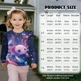 thumbnail image 7 of Uorisanigo Toddler Girl Crewneck Sweatshirt Kids Ruffle Sleeve Galaxy Salamander Sweatshirts Long Sleeve Shirts for Kids Fall Fashion Pullover Tops Size 3-4, 7 of 7
