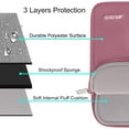 thumbnail image 4 of Mosiso Polyester Vertical Style Water Repellent Laptop Sleeve Case Bag Cover with Pocket for MacBook Air 13 inch M3 M2 M1 2018-2024 / Pro 13 inch M2 M1 2016-2024, Dusty Rose, 4 of 5