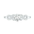 thumbnail image 4 of Rosec Jewels Certified 5MM Lab Grown Diamond Solitaire Promise Ring for Her, EF-VS Quality, 18K White Gold, US 10.50, 4 of 8