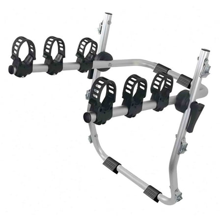 Ozark Trail 3-Bicycle Trunk Bike Rack, Aluminum Rack Carrier up to 99lbs, Fit for Sedans, Hatchbacks