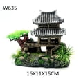 thumbnail image 1 of Aquarium Decorations Classical Castle Resin Fish Tank Ornaments Accessories,Small Building Cave Hideouts House Decor with Aquarium Plastic Plants, 1 of 5