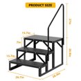 thumbnail image 2 of 2 Step RV Stairs, RV Steps with Handrail & Anti-Slip Panel - 660lb Capacity Portable Alloy Steel Ladder for Easy Access to RVs, Hot Tubs, and Travel Trailers, 2 of 9