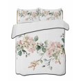 thumbnail image 2 of Quilts Full Size, Eucalyptus Floral Soft Comforter Bedding Set for Bed, Vintage Spring Botanical Leaves Lightweight Quilted Bedspread with Pillow Cover(2 Pieces) for All Season, 78x90 Inch, 2 of 6