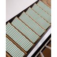 thumbnail image 3 of Abstract Waves Stair Treads Non Slip for Steps Stripes Grass Green Water Ripple 4 Pcs Reusable Adhesive Stair Runner Mats for Dogs Elders Carpet Treads Rugs for Staircase 8x30 In, 3 of 7
