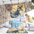 thumbnail image 7 of Qxltty Illustration Of Dinosaur Roaring To The Sky Cat litter Pads Pet Set of 3 Diaper Mats Center Anti-leakage Layer Absorbent Soft and Comfortable, 7 of 7