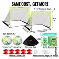 thumbnail image 4 of Vavacava Portable Backyard Soccer Goal Set With 2 Nets, 2 Balls, 10 Cones, Pump and Carry Bag, 4 x 3 ft, 4 of 10