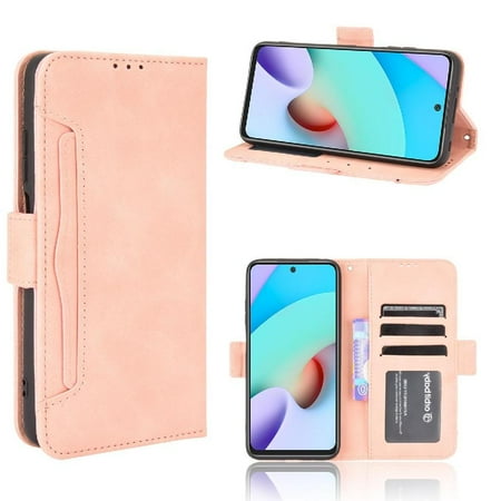 

Case for Xiaomi Redmi 10 4GAdjustable Detachable Card Holder Magnetic Closure Leather Wallet Cover Leather Card Holder Magnetic Attraction