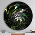 thumbnail image 2 of Designart 'Multi Colored Green Stained Glass ' Modern wall clock, 2 of 6
