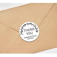 thumbnail image 2 of Darling Souvenir Round 45 Pcs Spring Vines Thank You Stickers Personalized Bride Groom Names And Date Envelope Seals-White, 2 of 3