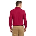 thumbnail image 2 of Port Authority Tall Silk Touch Long Sleeve Polo-3XLT (Red), 2 of 4