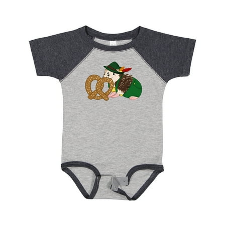 

Inktastic Cute Hedgehog with Pretzel Gift Baby Boy or Baby Girl Bodysuit
