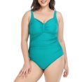 thumbnail image 2 of Bagilaanoe Women One-Piece Swimsuit Plus Size Sleeveless Swimwear Ruched Bathing Suit XL-6XL, 2 of 9