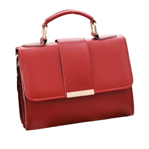 Bolso Crossbody Sonducket de cuero PU Burdeos