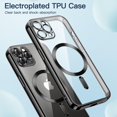 thumbnail image 3 of JETech Electroplated Case for iPhone 12 Pro Max 6.7-Inch, Camera Lens Full Protection, Compatible with MagSafe Wireless Charging, Shockproof Soft TPU Phone Cover (Black), 3 of 7