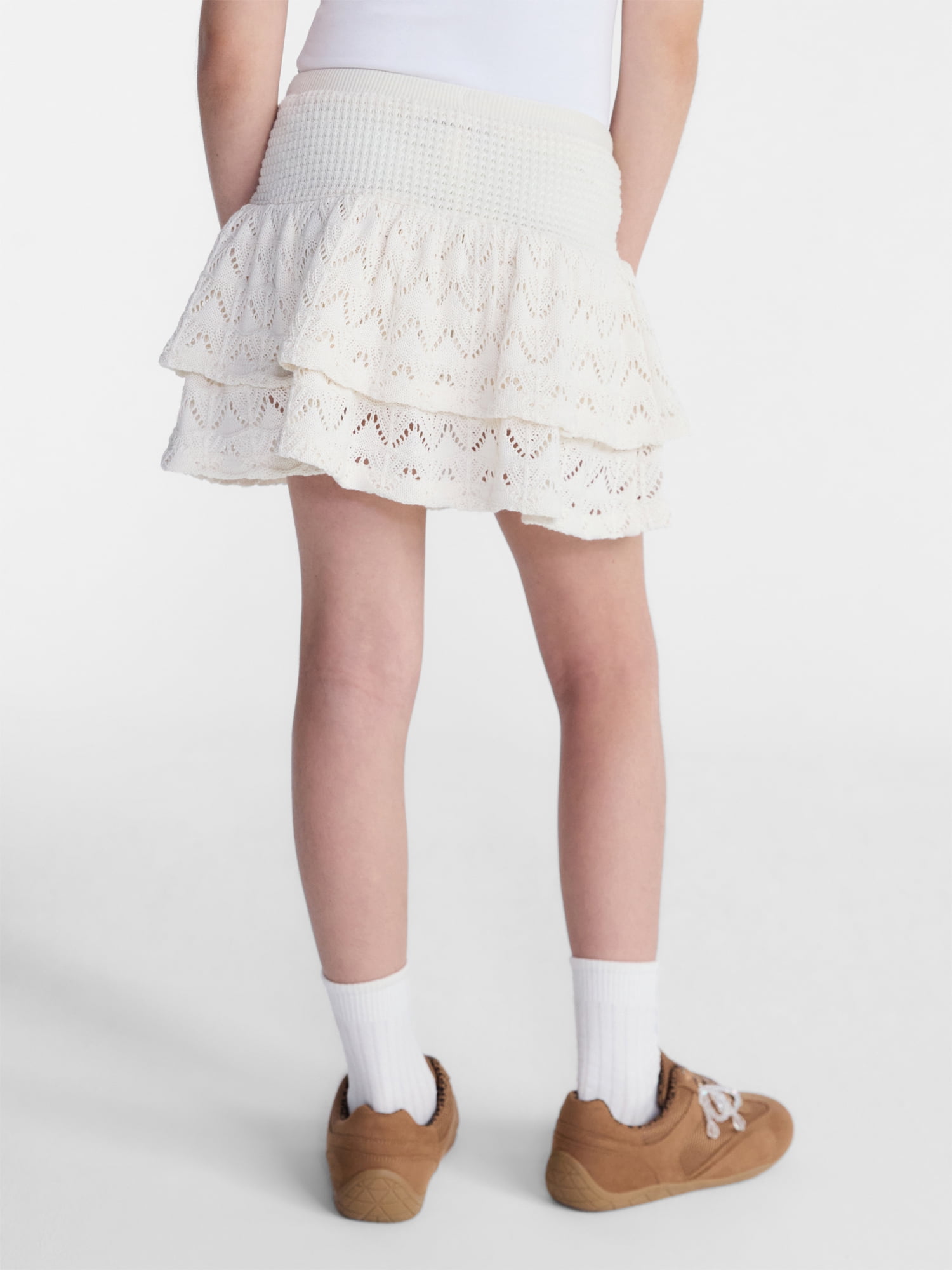 Weekend Academy Girls Pointelle Sweater Skirt, Sizes 4-18