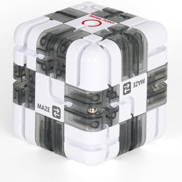 Maze Cube Puzzle Toy Gravity 3D Puzzles for Kids Maze Puzzle Cubes with 5 Steel Balls Brain Teaser Maze Game Logic Games Desk Games Unique Toys Gift for Boys and Girls