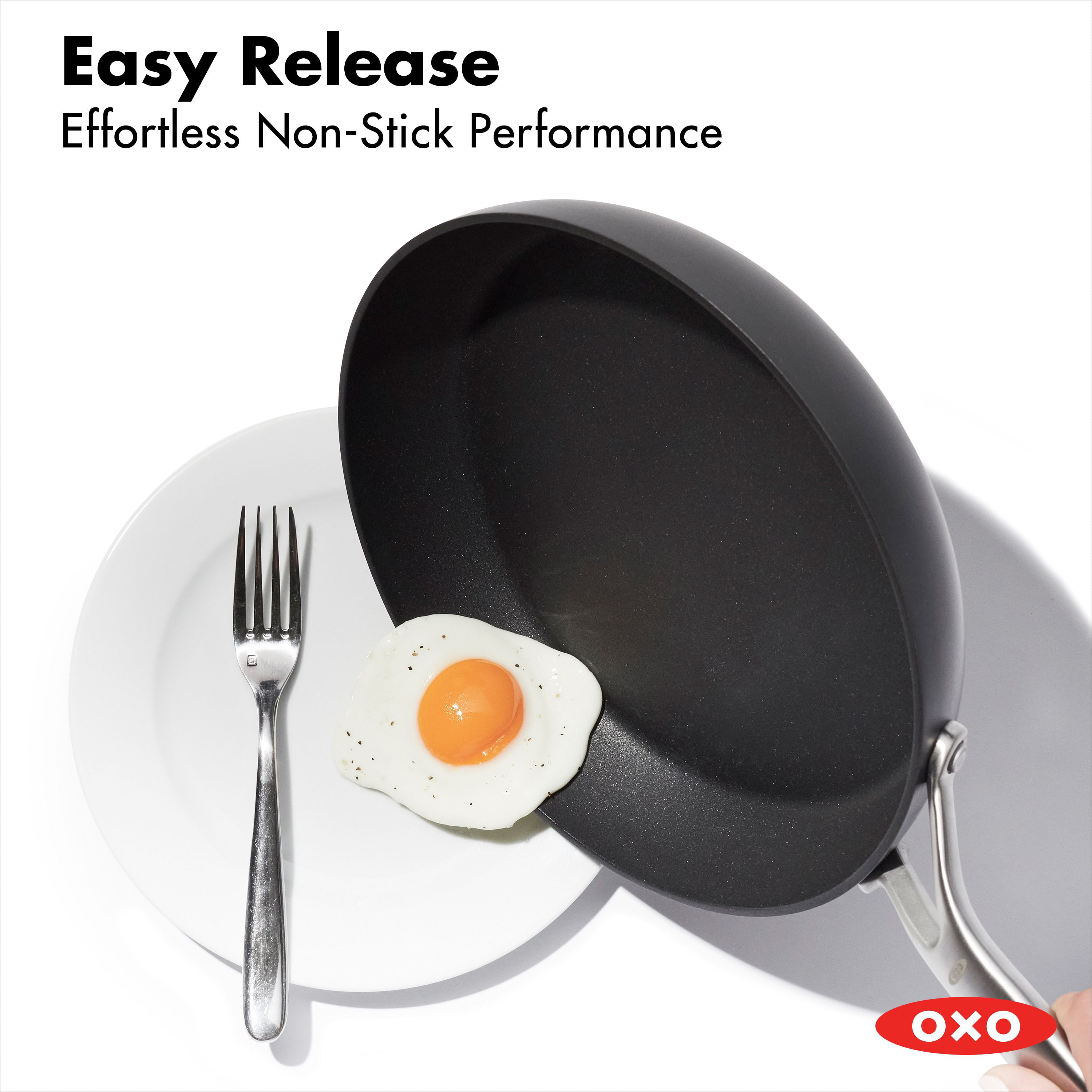 OXO Agility Series 5QT Saute Pan with Lid, PFAS-Free Nonstick Lightweight  Aluminum, Induction Base, Quick Even Heating, Stainless Steel Handles