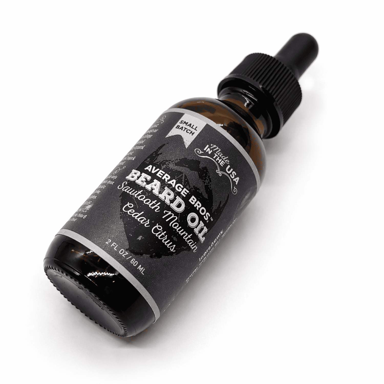 Average Bros Beard Oil, Sawtooth Mountain Cedar Citrus, Hydrating Formula, 2 fl oz.