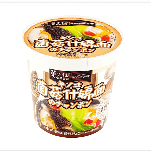 Mo’s Kitchen Mixed Mushroom Noodles, With freeze-dried mushrooms,2.83oz (Ready to Eat)