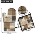 thumbnail image 6 of Brown and Grey Abstract Art Artwork Kitchen Oven Mitt and Pot Holder Sets 4 Pcs for Baking, Cooking and Grilling, Heat Resistant Up To 392 °F, 6 of 7
