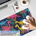 thumbnail image 4 of Long Mouse Pads for Desk,Colorful Dinosaurs Tropical Floral Desk Mats on Top Of Desks, Desk Mouse Pad Extra Large with 3mm Non-Slip Base and Stitched Edge for Gaming,Work,Home 31.5"x11.8", 4 of 5