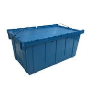 UBMOVE Storage and Packing Plastic Tote Crate Attached Lid Flip Top, 27x16.9x12.5