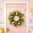 thumbnail image 4 of Nkmbld Spring Wreath for Front Door, 15.7in Easter Carrot Wreath Easter Door Hangers for Front Door Summer Farmhouse Holiday Wall Home Window Decor, 4 of 8