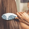 thumbnail image 4 of Sketch Style Floral Hair Brush, Minimalist Artistic Detangler Hairbrush with Aesthetic Tribal Style, Suitable for Women Men Girls Kids, Wet & Dry Use, 4 of 8
