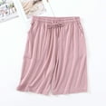 thumbnail image 2 of zbxnLI Pajama Shorts for Women Ultra Soft Lounge Shorts Elastic Waist Drawstring Pj Sleep Shorts for Women, 2 of 7