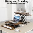 thumbnail image 2 of Standing Desk Wide Height Adjustable Quick Sit Stand Computer Desk Converter for Home Office Workstation ( Frame + Desktop), 2 of 7