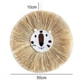 thumbnail image 3 of Hand-Woven Straw Cartoon Lion Tiger Wall Hanging Tapestry Weaving Art Craft Home Decoration, 3 of 4
