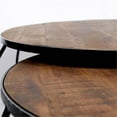 thumbnail image 2 of Maklaine Wood Nesting Coffee Tables in Brown (Set of 2), 2 of 4