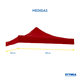 thumbnail image 2 of Repuesto De Lona Carpa Toldo Impermeable 3x3 Color Rojo, 2 of 7