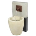 thumbnail image 3 of LuxenHome Moderne hors Blanc et Gris Bol en Résine Fontaine Extérieure avec Lumière LED, 3 of 10