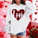 thumbnail image 4 of Sudadera con capucha y estampado de corazón de San Valentín, sudadera de manga larga para niños y niñas, chaqueta para niñas de talla mediana y grande., 4 of 7
