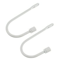 BESTOYARD Curtain Hooks White U Shaped Wall Mounted Tiebacks Modern Home Decor