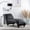 Black PU, variant on Tufted Armless Relax Chaise | Comfortable Seating for Quiet Moments | Three - Fabric Selection and Solid Wood Frame | High Load - Bearing Resolves Safety Concerns