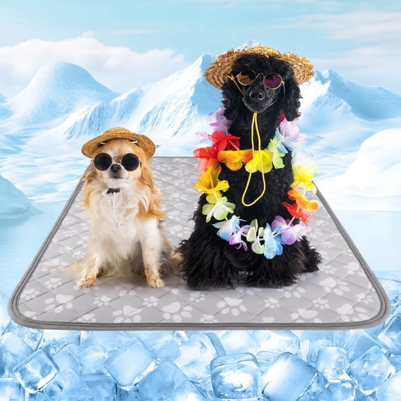 Aship Dog Cooling Mat, 36'' x 27'' Self-Cooling Mat for Dog Cat, Arc-Chill Cooling Fiber & Endothermic Color Changing Pet Cooling Pad for Hot Summer, Washable Non-Toxic & Foldable