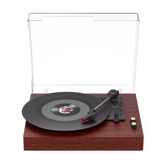 Maio E300 Retro Phonograph, Vinyl Record, Turntable, Phonograph Device, High-Fidelity Stereo Sound, Built-in Speaker, 3-Speed, Belt Drive Retro Phonograph, 3.5mm Music Output, Can Connect External