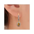 thumbnail image 2 of RYLOS Earrings For Women 925 Yellow Gold plated Silver Earrings with Oval Shape Gemstone & Genuine Diamonds Dangling Earrings 6X4MM  Tiger Eye Birthstone Earring  Jewelry For Women  Silver Earrings, 2 of 3