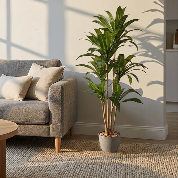 Planta Artificial Congo Dracaena Palo De Brasil Grande De 150cm De Alto Artego